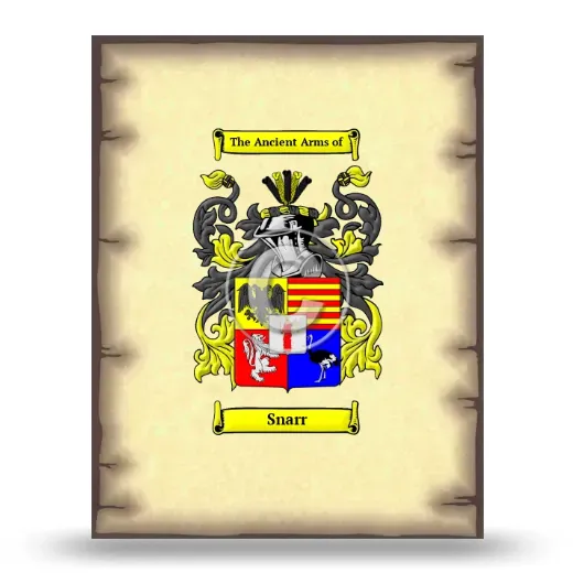 Snarr Coat of Arms Print