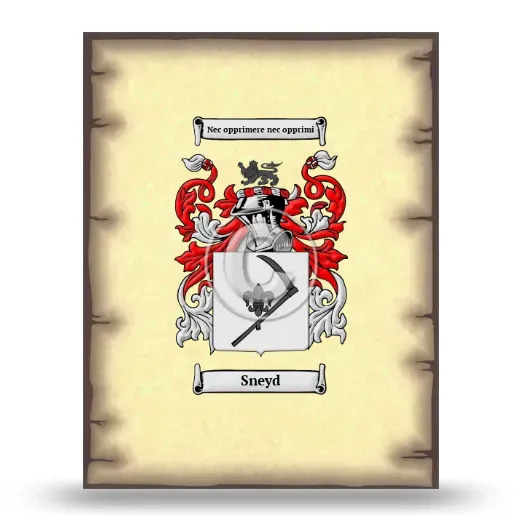 Sneyd Coat of Arms Print