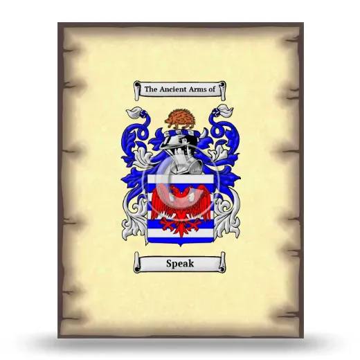 Speak Coat of Arms Print