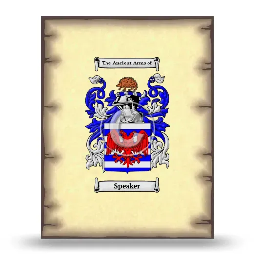 Speaker Coat of Arms Print