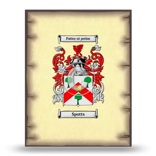 Spotts Coat of Arms Print