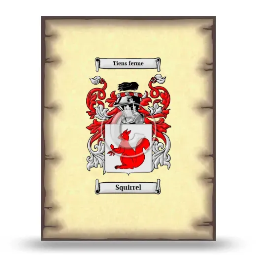Squirrel Coat of Arms Print