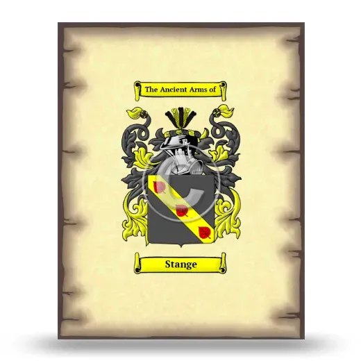 Stange Coat of Arms Print