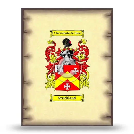 Strickland Coat of Arms Print