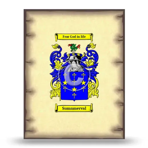 Sumnmerval Coat of Arms Print