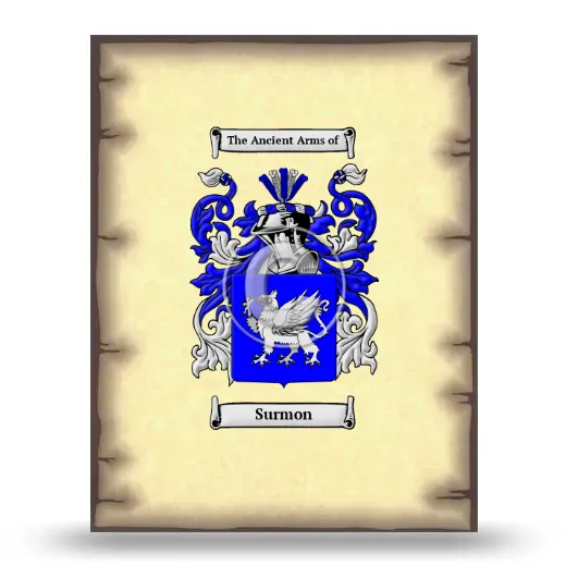 Surmon Coat of Arms Print