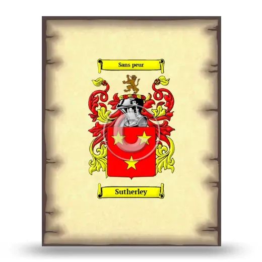 Sutherley Coat of Arms Print