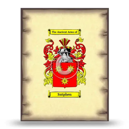 Sutphen Coat of Arms Print