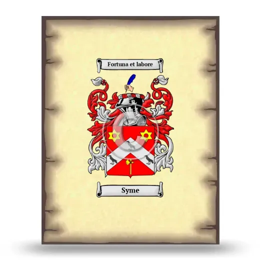 Syme Coat of Arms Print