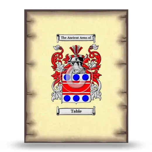 Table Coat of Arms Print