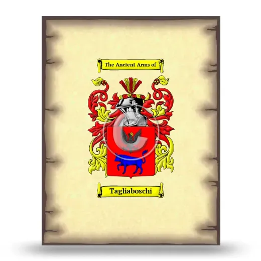 Tagliaboschi Coat of Arms Print