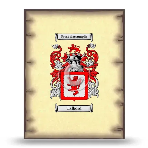 Talbord Coat of Arms Print