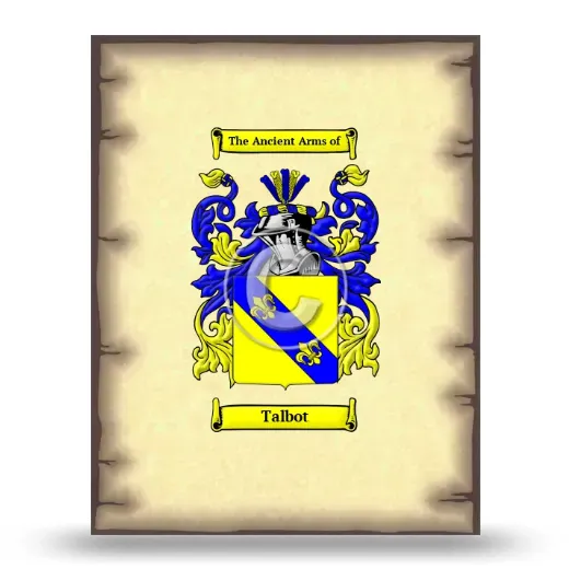 Talbot Coat of Arms Print