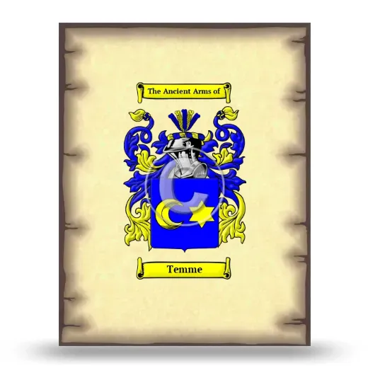 Temme Coat of Arms Print