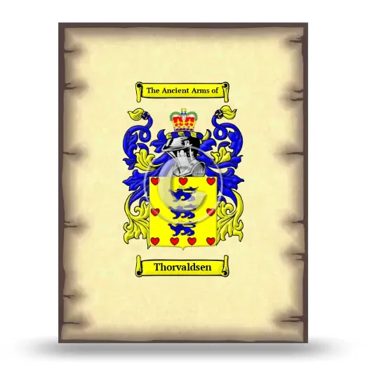 Thorvaldsen Coat of Arms Print