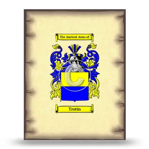 Trotin Coat of Arms Print