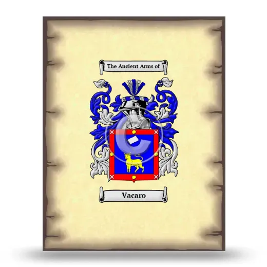Vacaro Coat of Arms Print