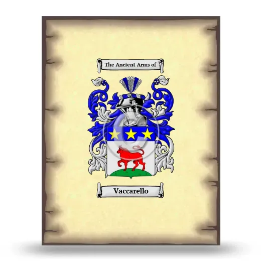 Vaccarello Coat of Arms Print