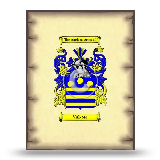 Val-ter Coat of Arms Print