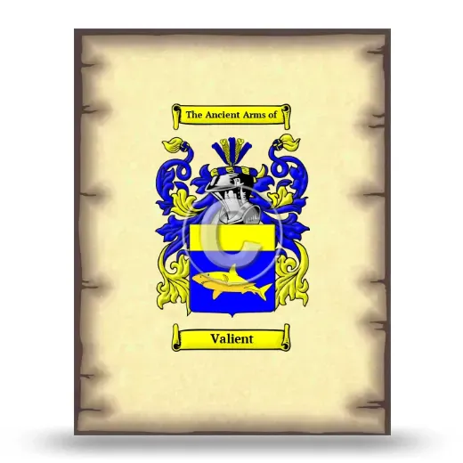 Valient Coat of Arms Print