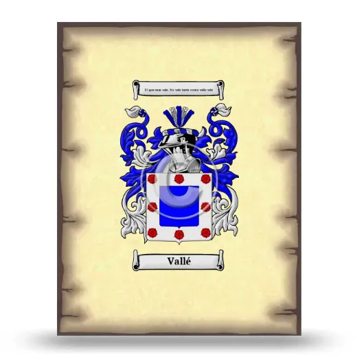 Vallé Coat of Arms Print