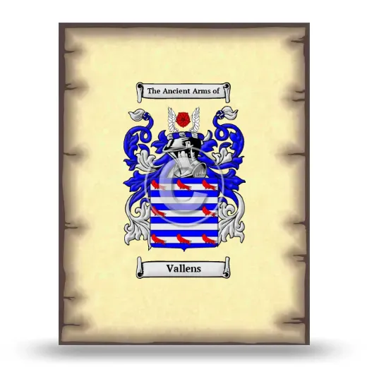 Vallens Coat of Arms Print