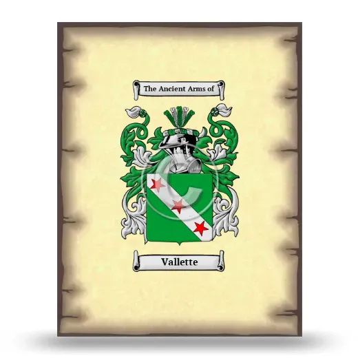 Vallette Coat of Arms Print