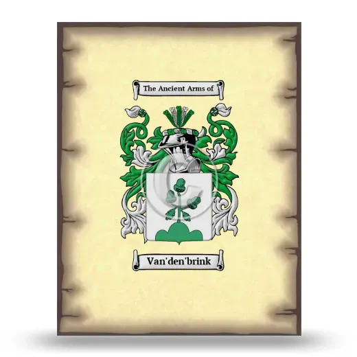 Van'den'brink Coat of Arms Print