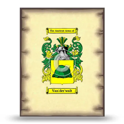 Van'der'walt Coat of Arms Print