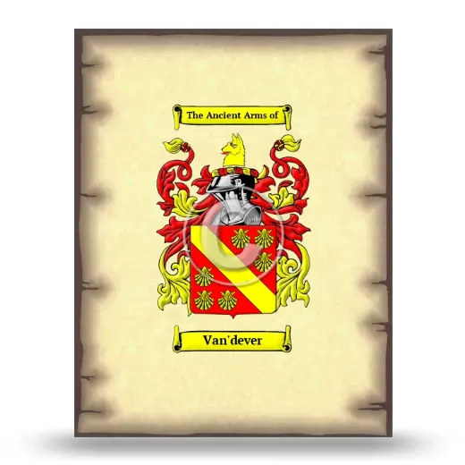 Van'dever Coat of Arms Print