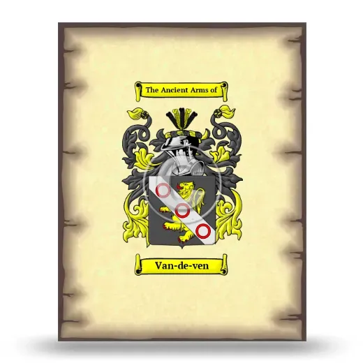 Van-de-ven Coat of Arms Print