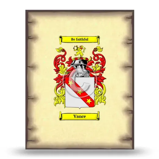 Vance Coat of Arms Print