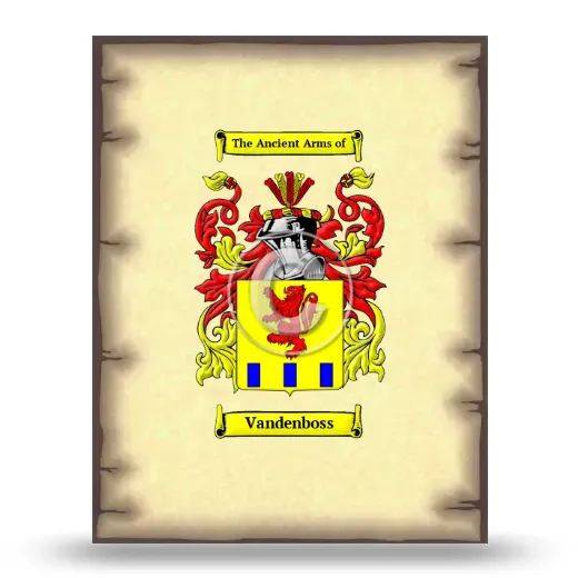 Vandenboss Coat of Arms Print