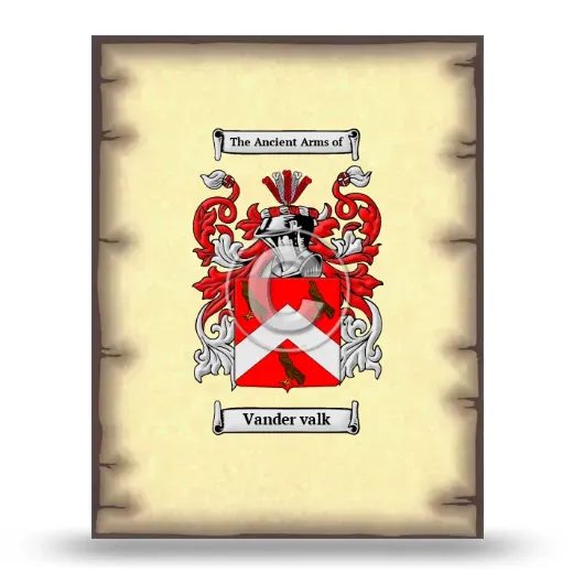 Vander valk Coat of Arms Print