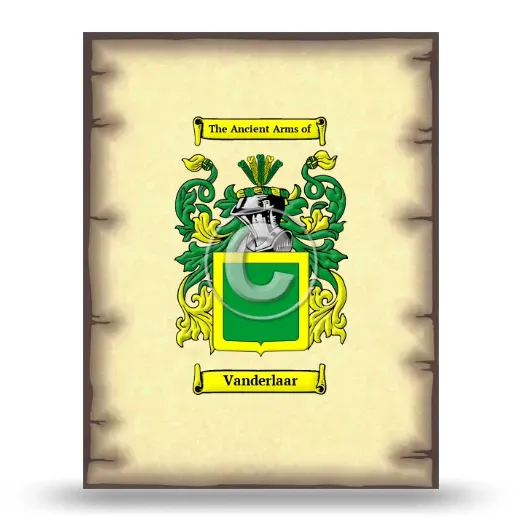 Vanderlaar Coat of Arms Print