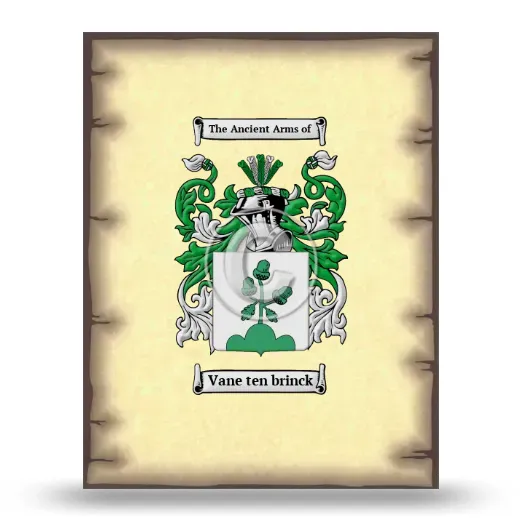 Vane ten brinck Coat of Arms Print