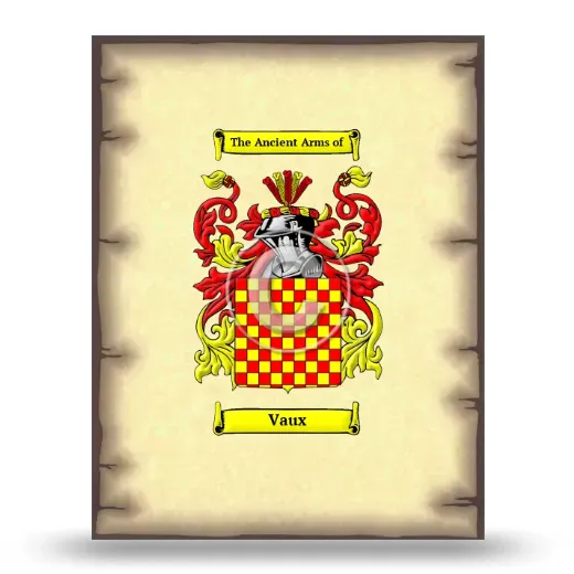 Vaux Coat of Arms Print