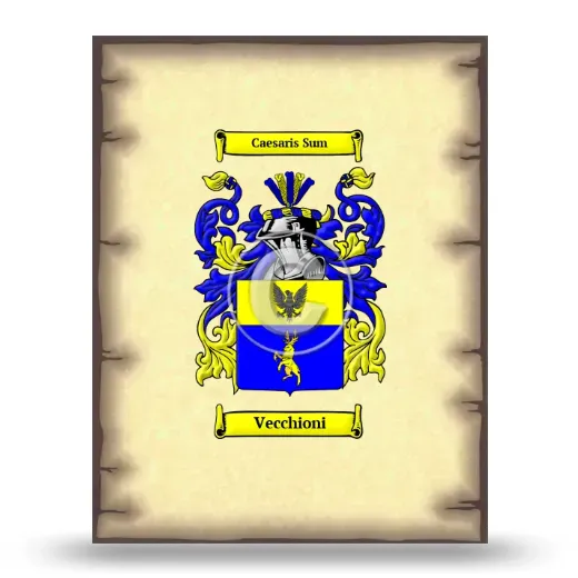 Vecchioni Coat of Arms Print