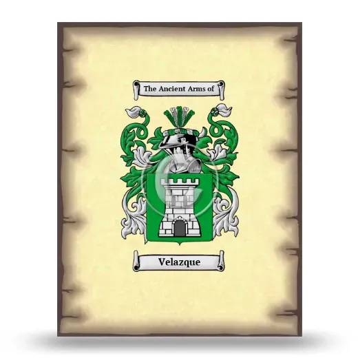 Velazque Coat of Arms Print