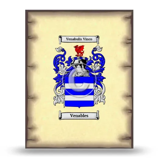 Venables Coat of Arms Print