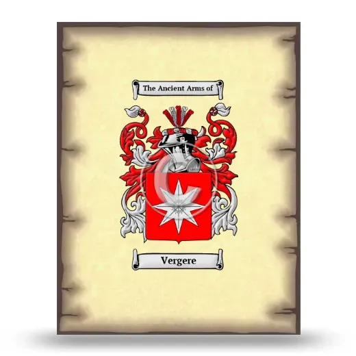 Vergere Coat of Arms Print