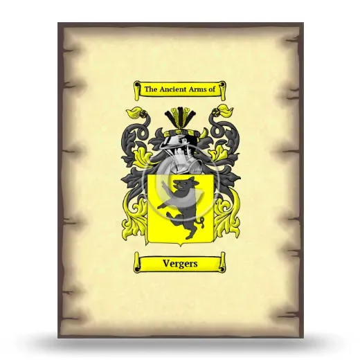 Vergers Coat of Arms Print