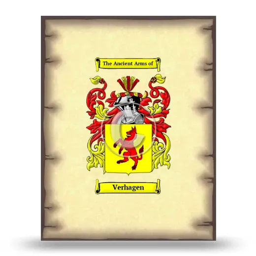 Verhagen Coat of Arms Print