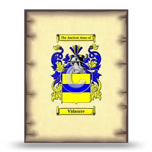 Vidaurre Coat of Arms Print