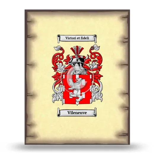 Vileneuve Coat of Arms Print