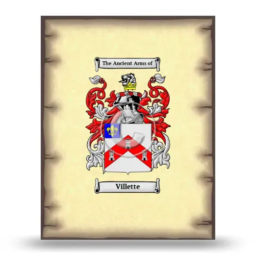 Villette Coat of Arms Print