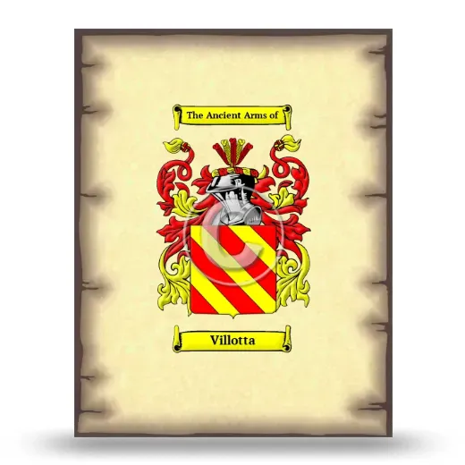Villotta Coat of Arms Print