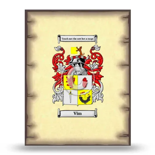 Vim Coat of Arms Print