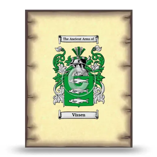 Vissen Coat of Arms Print