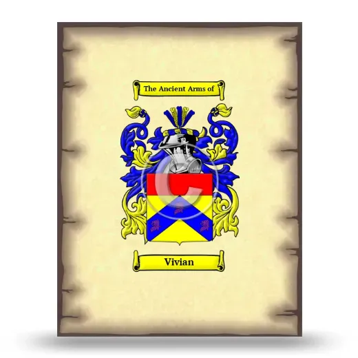 Vivian Coat of Arms Print